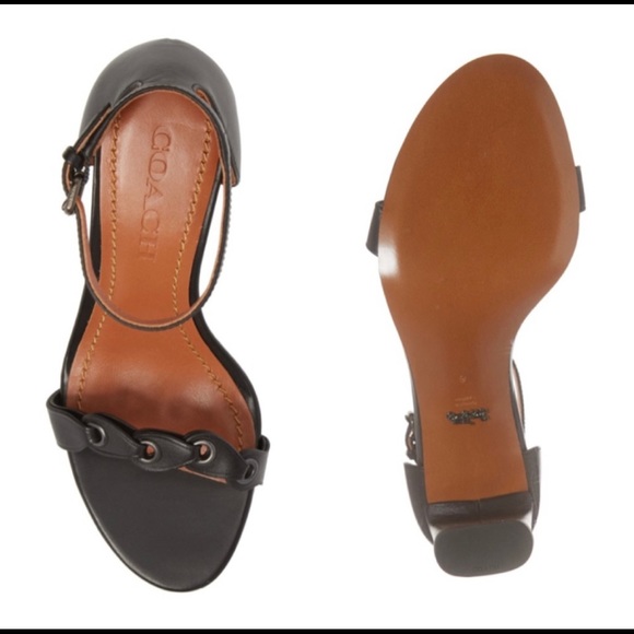 Coach Black Heels Sandals - Picture 2 of 6